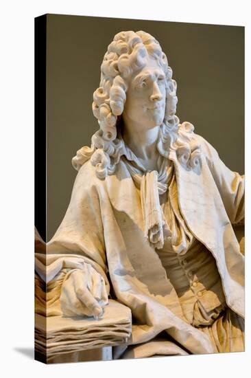 Jean Baptiste Poquelin known as Moliere, 18Th Century (Marble)-Jean-jacques Caffieri-Stretched Canvas