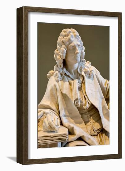 Jean Baptiste Poquelin known as Moliere, 18Th Century (Marble)-Jean-jacques Caffieri-Framed Giclee Print