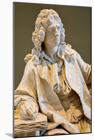 Jean Baptiste Poquelin known as Moliere, 18Th Century (Marble)-Jean-jacques Caffieri-Mounted Giclee Print