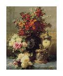 Still Life with Roses, Syringas and a Blue Tit on a Mossy Bank-Jean Baptiste Claude Robie-Giclee Print