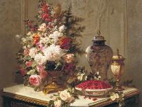 A Vase of Roses and a Tankard on a Table-Jean Baptiste Robie-Giclee Print