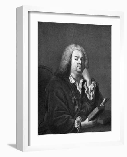 Jean-Baptiste Rousseau portrait painting-Jacques Andre Joseph Camelot Aved-Framed Giclee Print