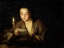 Girl with a Candle, Late 17th or Early 18th Century-Jean-Baptiste Santerre-Giclee Print