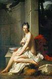 A Young Lady, Wearing a Yellow Robe, Seated at a Table, Beckoning, 1703-Jean Baptiste Santerre-Giclee Print