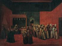 Sultan Ahmed III Receiving a European Ambassador, 1720S-Jean-Baptiste Vanmour-Giclee Print