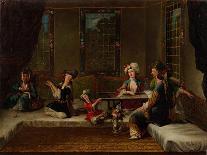 Women Embroidering, 1730s-Jean-Baptiste Vanmour-Giclee Print