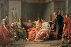 Virgil Reading The Aeneid To Augustus And Octavia-Jean-Baptiste Wicar-Framed Art Print