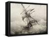 Jean Bart, 74-Gun French Ship in Storm, Lithograph by Ferdinand Perret, 19th Century-null-Framed Stretched Canvas