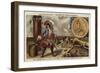 Jean Bart Setting Fire to Gunpowder on Board His Ship, 17th Century-null-Framed Giclee Print