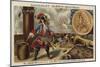 Jean Bart Setting Fire to Gunpowder on Board His Ship, 17th Century-null-Mounted Giclee Print