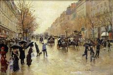 Four PM at the Carrefour Drouot and the Grand Boulevard-Jean Béraud-Giclee Print