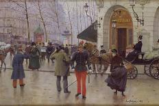 Four PM at the Carrefour Drouot and the Grand Boulevard-Jean Béraud-Giclee Print