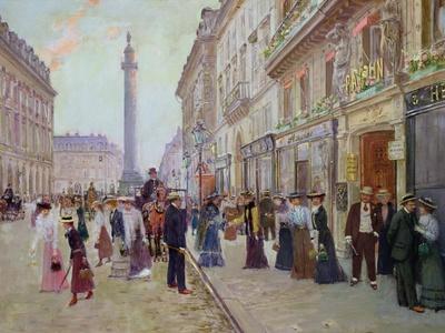 Workers Leaving the Maison Paquin, in the Rue de La Paix, circa 1900