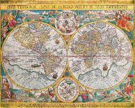 Antique Map, Orbis Terrarum, 1636-Jean Boisseau-Laminated Art Print