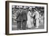 Jean Borotra Receives His Medal from Queen Mary on Centre Court, 1926-null-Framed Giclee Print