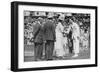 Jean Borotra Receives His Medal from Queen Mary on Centre Court, 1926-null-Framed Giclee Print