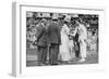 Jean Borotra Receives His Medal from Queen Mary on Centre Court, 1926-null-Framed Giclee Print