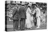 Jean Borotra Receives His Medal from Queen Mary on Centre Court, 1926-null-Stretched Canvas