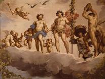 Bacchus Transforming Anio'S, King of Delos, Daughters into Doves-Jean Boulanger-Framed Stretched Canvas