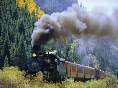 Steam Train, Durango & Silverton Railroad, Silverton, Colorado, USA