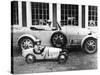 Jean Bugatti and Roland Bugatti Sons of Ettore Bugatti in Cars Made by their Father, C. 1928-null-Stretched Canvas