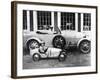 Jean Bugatti and Roland Bugatti Sons of Ettore Bugatti in Cars Made by their Father, C. 1928-null-Framed Photo