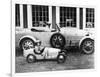 Jean Bugatti and Roland Bugatti Sons of Ettore Bugatti in Cars Made by their Father, C. 1928-null-Framed Photo