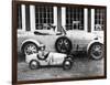 Jean Bugatti and Roland Bugatti Sons of Ettore Bugatti in Cars Made by their Father, C. 1928-null-Framed Photo