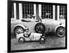 Jean Bugatti and Roland Bugatti Sons of Ettore Bugatti in Cars Made by their Father, C. 1928-null-Framed Photo