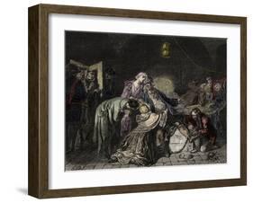 Jean Calas, Calvinist merchant accused of murder-French School-Framed Giclee Print