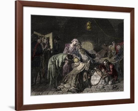 Jean Calas, Calvinist merchant accused of murder-French School-Framed Giclee Print