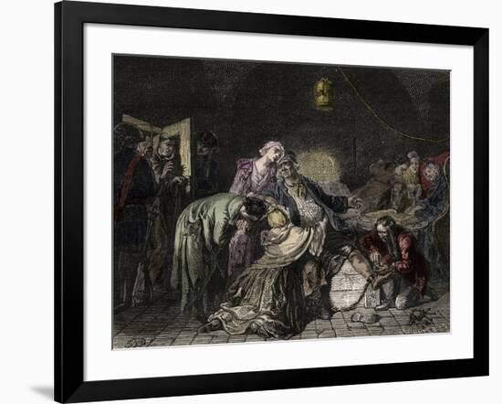 Jean Calas, Calvinist merchant accused of murder-French School-Framed Giclee Print