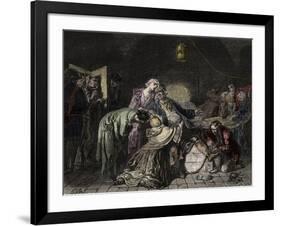 Jean Calas, Calvinist merchant accused of murder-French School-Framed Giclee Print