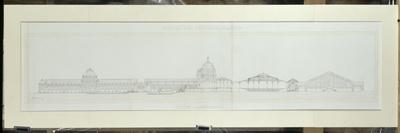 Projet pour l'Exposition universelle de 1900 : coupe longitudinale de l'ensemble des bâtiments du-Jean-Camille Formigé-Mounted Giclee Print