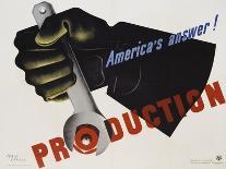 Production - America's Answer! Poster-Jean Carlu-Giclee Print