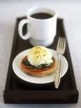 Egg Florentine (Poached Egg Florentine Style), Cup of Coffee-Jean Cazals-Photographic Print