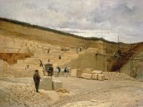 Monsieur Pascal's Quarry Near Nanterre-Jean-Charles Cazin-Giclee Print