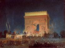 Distribution des drapeaux à la Garde Nationale à l'Arc de Triomphe le 20 avril 1848-Jean-Charles Geslin-Stretched Canvas