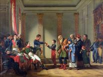 Napoleon Bonaparte (1769-1821) Giving a Pension of a Hundred Napoleons to the Pole-Jean-Charles Tardieu-Framed Giclee Print
