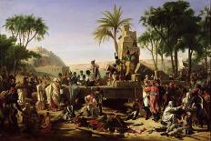 Troops Halted on the Banks of the Nile, 2nd February 1799, 1812-Jean-Charles Tardieu-Framed Stretched Canvas