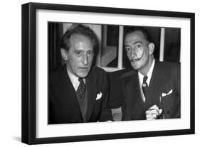 Jean Cocteau and Salvador Dali-null-Framed Photo