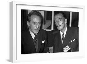 Jean Cocteau and Salvador Dali-null-Framed Photo