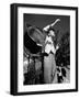 Jean Cocteau on the set of 'La Belle et La Bete', 1946 (b/w photo)-French Photographer-Framed Photo