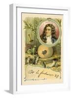 Jean De La Fontaine and a Scene from His Fable the Rat Retired from the World-null-Framed Giclee Print