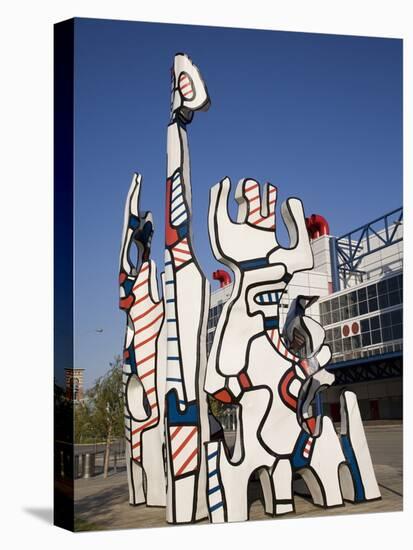 Jean Dubuffet Statue Called, Monument Au Fantome, Downtown Houston, Texas-Donald Nausbaum-Stretched Canvas