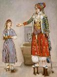 A Woman in Turkish Costume in a Hamam Instructing Her Servant-Jean-Etienne Liotard-Giclee Print