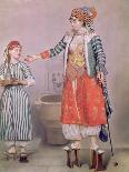 A Woman in Turkish Costume in a Hamam Instructing Her Servant-Jean-Etienne Liotard-Giclee Print