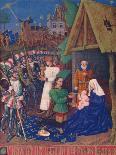 Mary and the Apostles Watch in Amazement as Jesus Returns to Heaven-Jean Fouquet-Art Print