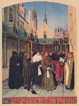 Thomas Aquinas Noted Theologian Depicted Instructing a Group of Clerics-Jean Fouquet-Art Print
