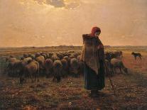 Shepherdess with Her Flock (La Grande Bergere), 1863-Jean-Fran?ois Millet-Giclee Print